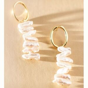 Anthropologie GISEL B. Eva Long Curls Drop Earrings | NWT